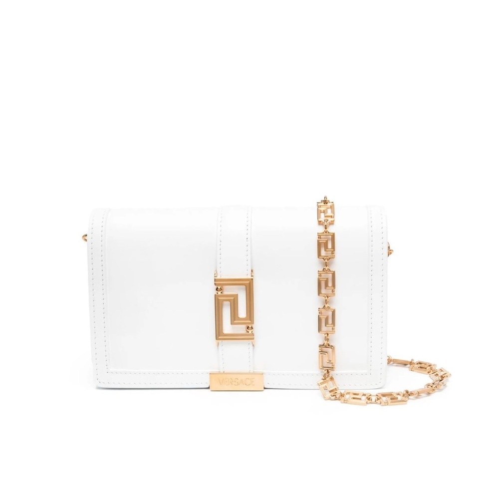 Versace White and Gold Crossbody Bag